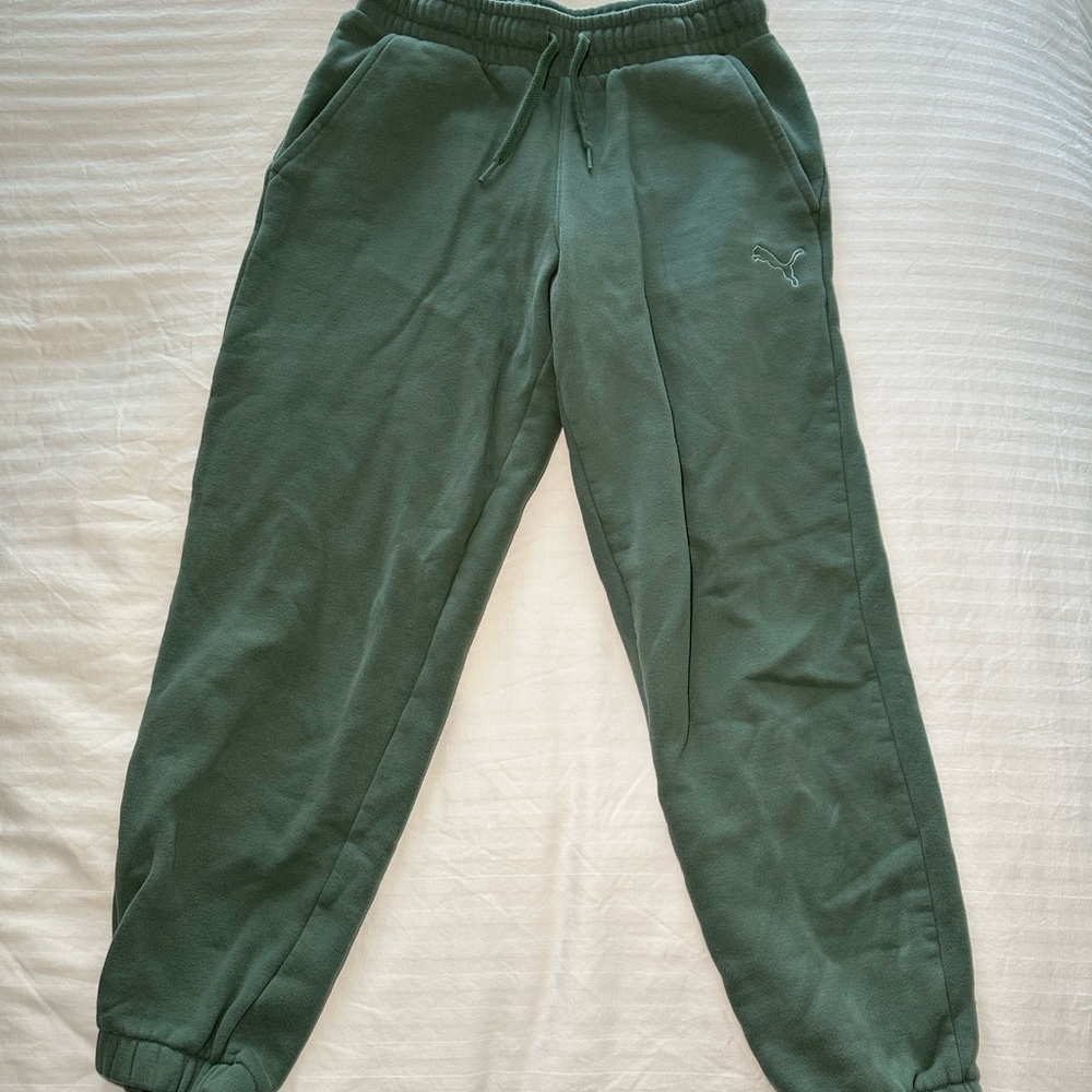 Puma Green Jogger Sweatpants